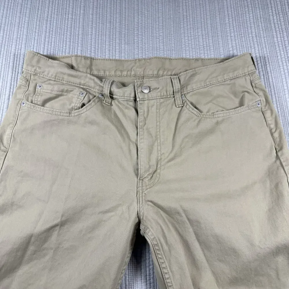 Levi's 514 Jeans Khaki Men’s 38 X 32 Straight Timeless Quiet Luxury Minimalist